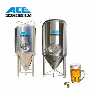 Máquina de cerveja artesanal grande para venda, tanque de fermentação com corpo cilíndrico 3000L e fundo cônico, equipamento grande para cervejaria