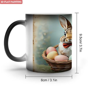 <b>Ceramic</b> <b>Mug</b> 11oz Frosted Black Heat Activated Office Daily Cup - Product Image 1