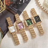 Reloj de Pulsera NYY Nuevo, Ligero y de Lujo para Mujer, Correa de Acero, Estilo Cuadrado Simple, Reloj de Cuarzo para Estudiantes