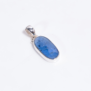 Piedra preciosa de cianita Paraiba Natural, colgante de plata esterlina, ajuste de bisel hecho a mano, joyería de mujer, regalo de moda para ella - Product Image 6