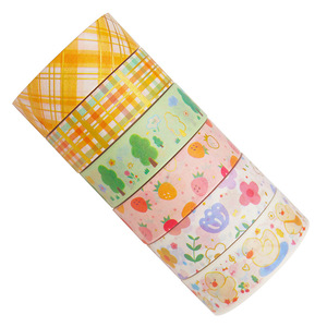 Cinta adhesiva de papel Washi con dibujos de patos, 5m, para decoración de diarios, uso en oficina - Product Image 4