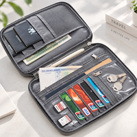 Nouvel Organisateur de Documents de Voyage Multifonctionnel en Tissu Polyester Cationique avec Fermeture Éclair, Style Tendance, Sac de Rangement de Capacité Moyenne