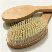 Brosses de nettoyage personnalisées avec logo, en bois, à poils de sanglier, pour usage humide et sec, brosses de bain exfoliantes pour la peau, brosse corporelle en bambou, éponge exfoliante pour le dos