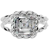 Bague en argent sterling 925 MUSHAN personnalisée avec moissanite couleur D VVS, accessoires de luxe nobles en argent sterling 925 et diamants