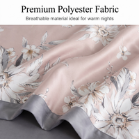 Ensemble de literie de luxe pour l'été, quatre pièces, en fibre de polyester, imprimé tendance