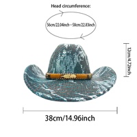 Chapeaux de cowboy personnalisés en gros à imprimé serpent avec plumes dorées, style bohème, pour fêtes champêtres, pour adultes