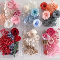 Kit DIY Bunga Kering Bunga Awet Model 236; Bingkai Kaca Hadiah Kipas; Kelas Seni Bunga untuk Membangun Kekaratan Tim di Salon; Tidak Pernah Pudar;