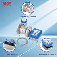 Débitmètre électromagnétique numérique longue portée en acier inoxydable avec câble de 100 m, communication RS485, protection IP65