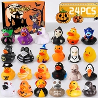 Nouvelle boîte mystère de canards en plastique pour Halloween, petit canard jaune pour enfants, figurine de canard pour Halloween, calendrier de compte à rebours, boîte cadeau