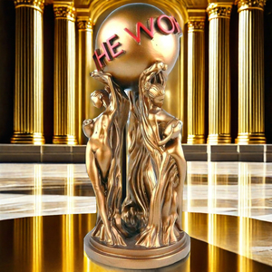 Famosa estatua de metal de bronce, el <span class=keywords><strong>mundo</strong></span> es tuyo, escultura para regalos temáticos de amor - Product Image 2