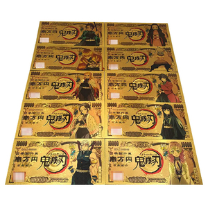 Ensembles de billets de banque en plastique personnalisé tous artisanaux japonais <span class=keywords><strong>Anime</strong></span> en plaqué or 24 carats pour collection - Product Image 6