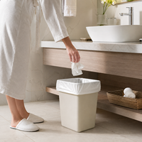 Sacs poubelles de salle de bain biodégradables, grand format, haute résistance, conformes ASTM D6866, option de fixation facile, fabrication sur mesure, OEM, ODM, emballage personnalisé