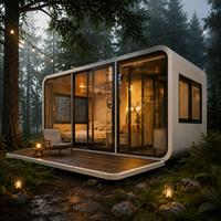 Cabaña Prefabricada de Lujo Tipo Apple, Villa Modular en Forma de Cápsula, Casa Prefabricada Pequeña de Montaje Rápido, Casa de Vacaciones Ecológica para Resorts