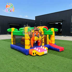 <span class=keywords><strong>Castillo</strong></span> Inflable Resistente con Tobogán y Obstáculos, Diseño de León, para Uso Comercial - Product Image 3