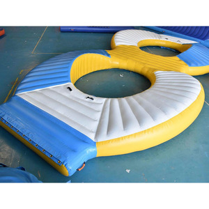 Parcours d'obstacles gonflable flottant commercial de grande taille |   Attraction aquatique à 8 pampilles pour lacs et zones côtières - Product Image 4