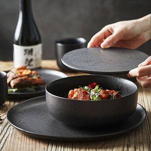 Saladier en céramique <span class=keywords><strong>Gratin</strong></span> Pâtisserie Chargeur Assiette Coupelle Vaisselle Théière Tasse Serveurs de Salade pour Restaurant pour Dessert Dîner - Product Image 4