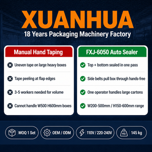 Máquina Selladora <span class=keywords><strong>de</strong></span> Cajas Semiautomática FXJ-6050, 0-20m/min, Sellado Superior e Inferior Cónico, Ancho <span class=keywords><strong>de</strong></span> Sellado 200-500mm, Altura 150-600mm, Máxima Capacidad <span class=keywords><strong>para</strong></span> Cajas y Bolsas <span class=keywords><strong>de</strong></span> Papel, Inducción - Product Image 6