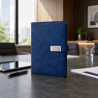 Carnet A5 personnalisé avec logo, couverture en PU, reliure épaisse cousue, pour notes de réunions professionnelles