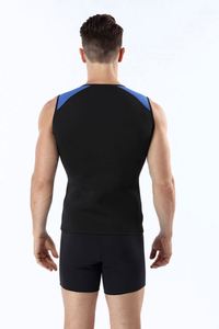 Veste de plongée en néoprène <span class=keywords><strong>noir</strong></span> et bleu de 3 mm pour adultes, hommes et femmes, veste de surf, combinaison de plongée - Product Image 3