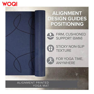 Esterilla de yoga Woqi de 6 mm de grosor, color azul marino, antideslizante, de EVA, para ejercicios en casa y moldeamiento corporal. - Product Image 4