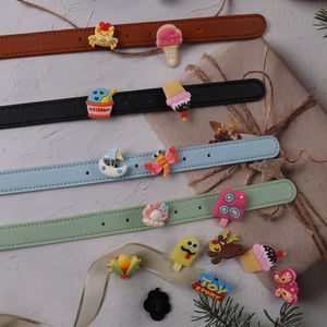 Okeypets, suministros para mascotas, <span class=keywords><strong>Collar</strong></span> de perro de cuero de Color sólido personalizado con accesorios de patrón bonito DIY, <span class=keywords><strong>Collar</strong></span> para mascotas para perros pequeños - Product Image 2