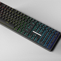 Nouveau clavier de jeu mécanique sans fil USB pleine taille 108 touches avec connectivité tri-mode, rétroéclairage RVB, en plastique