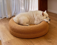 Lit pour chien orthopédique de luxe surdimensionné personnalisé en coton imperméable avec housse amovible et lavable, motif animal solide