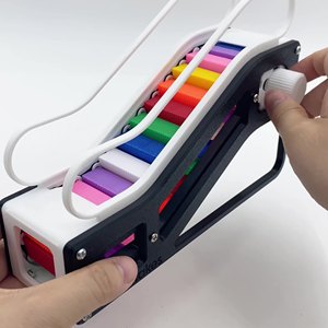 Nouveauté : Accessoires pour <span class=keywords><strong>maison</strong></span> de poupée 1:12, ascenseur arc-en-ciel à rotation manuelle, jouets imprimés en 3D, modèle d'escalator de centre commercial - Product Image 2