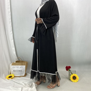 Luxury New Arrival Dubai Abaya Muslim Solid Color <strong>Long</strong> <strong>Dress</strong> Women <strong>Cardigan</strong> - Product Image 4