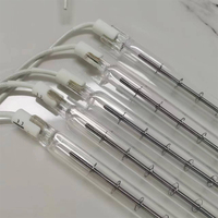 380V 300mm 6000W clair Quartz réflecteur à ondes courtes tubulaire pour soudeur four halogène lampe chauffante pour imprimante Laser