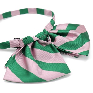 Mode Offre Spéciale Polyester Personnalisé Design Rayé Rose <span class=keywords><strong>Pré</strong></span>-Noué En Gros Dames Noeud Papillon - Product Image 3