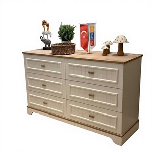 Grande <span class=keywords><strong>commode</strong></span> moderne à 6 tiroirs en bois <span class=keywords><strong>pour</strong></span> <span class=keywords><strong>chambre</strong></span> à coucher - Product Image 2
