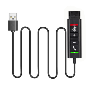 VoiceJoy U25 QD to USB Adapter Cable Supports Microsoft Teams  answering,noise-cancelling,Compatible with Plantronics QD plug