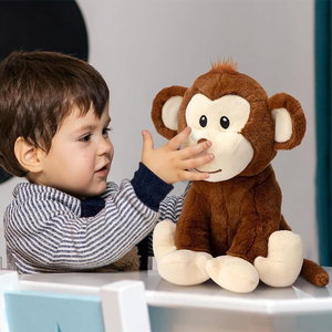 U621 Tùy Chỉnh Dễ Thương Mềm Khỉ Sang Trọng Gối Thêu Thú Nhồi Bông Búp Bê Quà Tặng Sinh Nhật Cho Trẻ Em Lớn Tai Khỉ Sang Trọng Đồ Chơi - Product Image 6