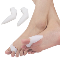 Séparateur d'orteils en gel pour hallux valgus, étireur et redresseur d'orteils en silicone pour orteils superposés, soin des pieds