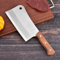 Vente chaude professionnel chinois 7 pouces robuste couperet à viande couteau de boucher avec manche en bois et couteau hachoir à désosser