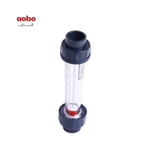 Pvc Plastic Tube Flowmeter Water Flow Alarm Lzs Series Rotameter With Switch