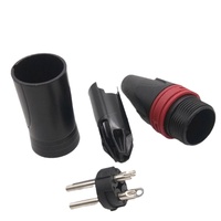 Microphone haut de gamme EBY à tête trois broches en cuivre nickelé noir, avec connecteur XLR équilibré mâle/femelle