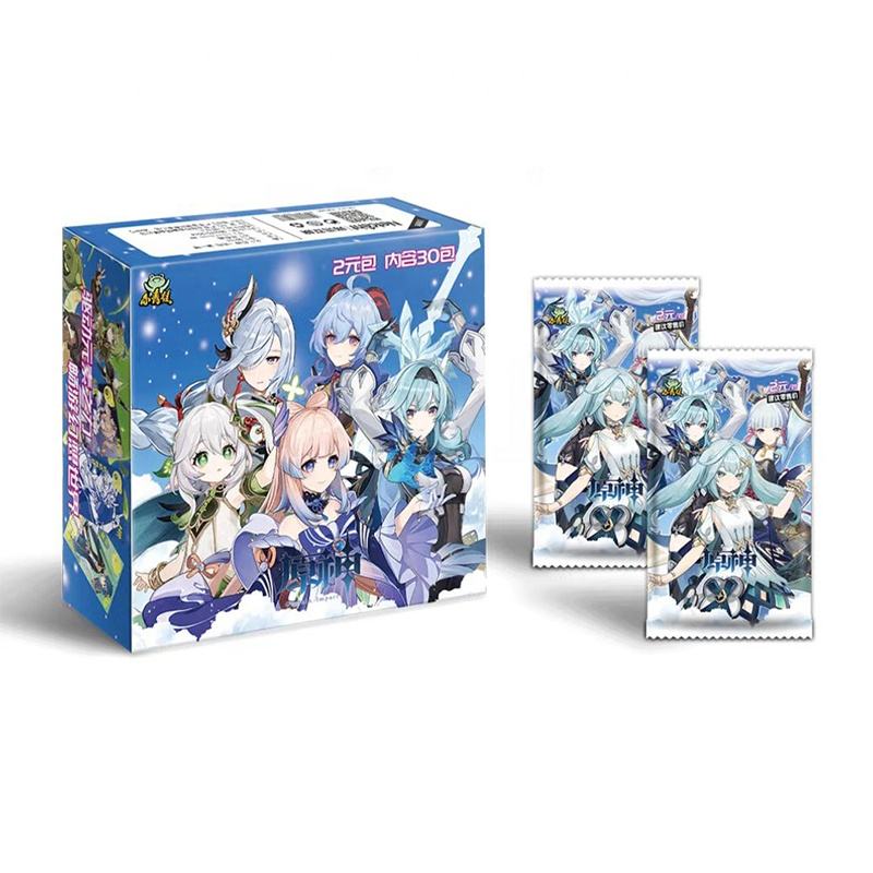 Оптовая продажа, игра с маленькой лягушкой Genshin Impact, низкая цена, Мультяшные детские игрушки, торговая карта, игра, аниме коллекционные карты, индивидуальная карта