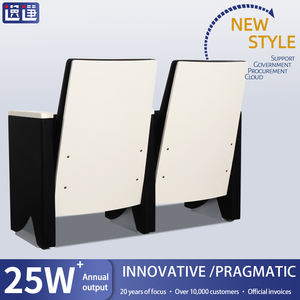 Chaises d'auditorium modernes avec port de charge USB Sièges de théâtre ergonomiques Design confortable pour de longues représentations pour l'église - Product Image 3