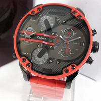 Montres mécaniques multifonctions de luxe avec grand cadran de 57 mm, étanches, en acier inoxydable doré pour hommes