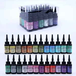 YS prix usine 24 couleurs UV diamant paillettes colle colorant durcissement résine époxy colle Pigment bricolage couleur artisanat fabrication de bijoux matériaux - Product Image 6