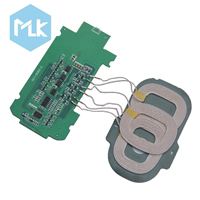 MLK 3 Coil Sirkuit Pemancar Pengisian Daya Nirkabel Tiga Coil Modul Pengisi Daya Nirkabel Universal untuk Ponsel