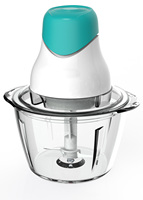 MINI-Hachoir multifonctionnel en verre pour la maison, capacité de 1L, robot de cuisine électrique à 4 lames, hachoir ménager et hachoir à viande.