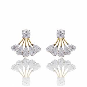 Boucles d'oreilles solitaire en forme de poire, bijoux fins de qualité supérieure avec un design de diamant solitaire en forme de poire pour femmes, à porter lors de fêtes et d'événements - Product Image 2