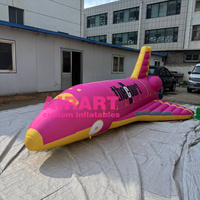Ballon de bateau gonflable sur mesure, fusée gonflable rose et planètes