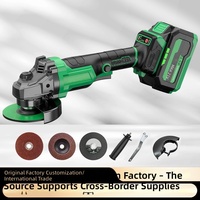 Meuleuse d'angle sans fil 21V sans balais 125mm pour la découpe du bois, de l'acier et du métal - Interrupteur coulissant DIY