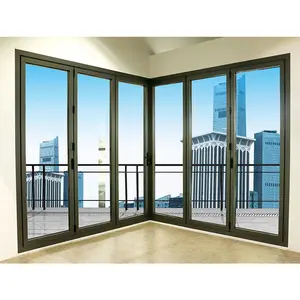 High Quality Modern Design New Villa House Sound Proof Heavy Duty Aluminium Bi-Fold Folding Door