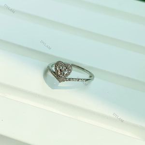 Dylam Heart Shape Clear Gemstone With S925 Size 6 to <b>9</b> Crown Curve Rings - Product Image 6