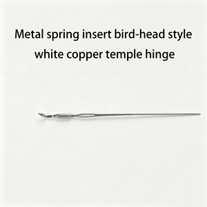 Glasses <strong>Parts</strong> Spring Hinge <strong>Eyeglass</strong> Accessories, Rimless Dual Rubber End Caps, Screw Lock Craft Temple Multi-Color Electroplated - Product Image 1
